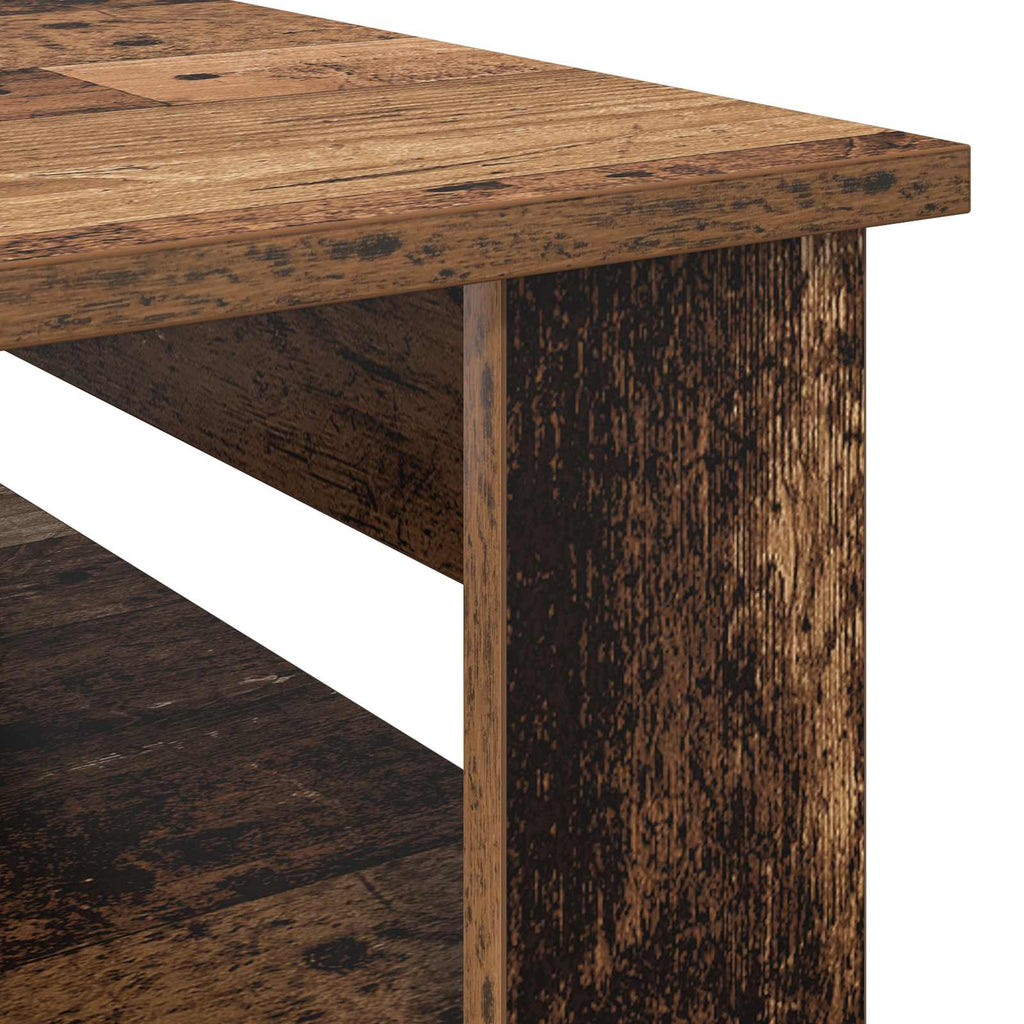 vidaXL Stolik kawowy z przechowywaniem Stare drewno 96 x 54 x 44 cm