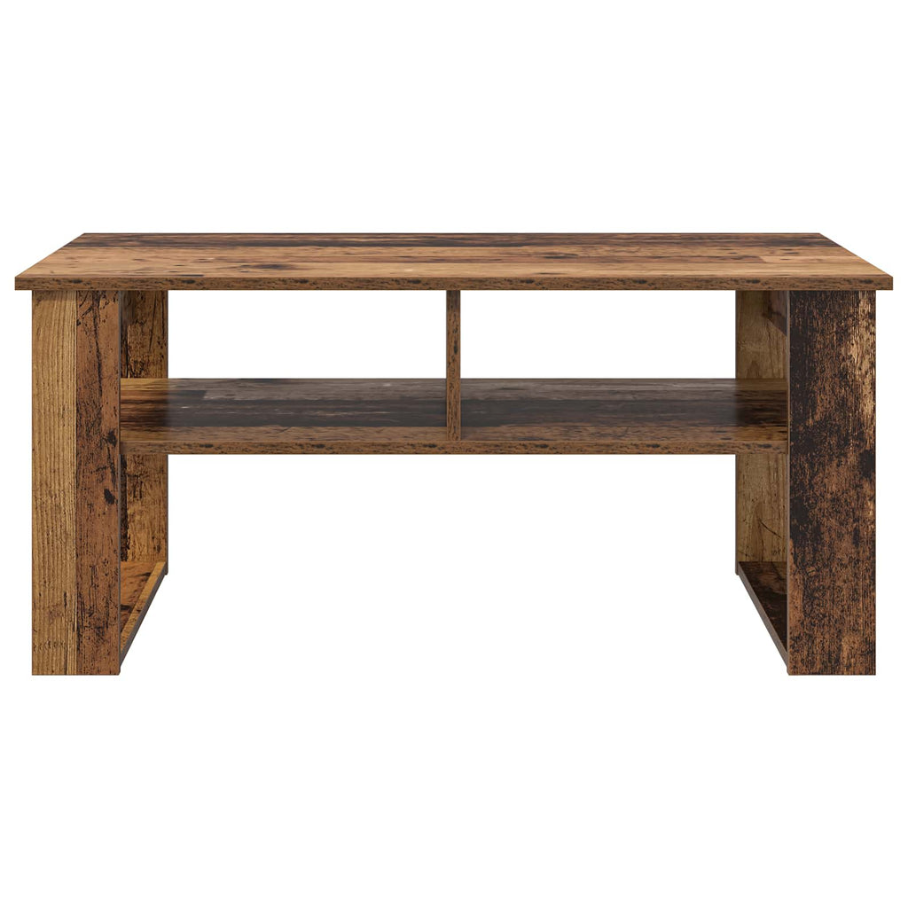vidaXL Stolik kawowy z przechowywaniem Stare drewno 96 x 54 x 44 cm