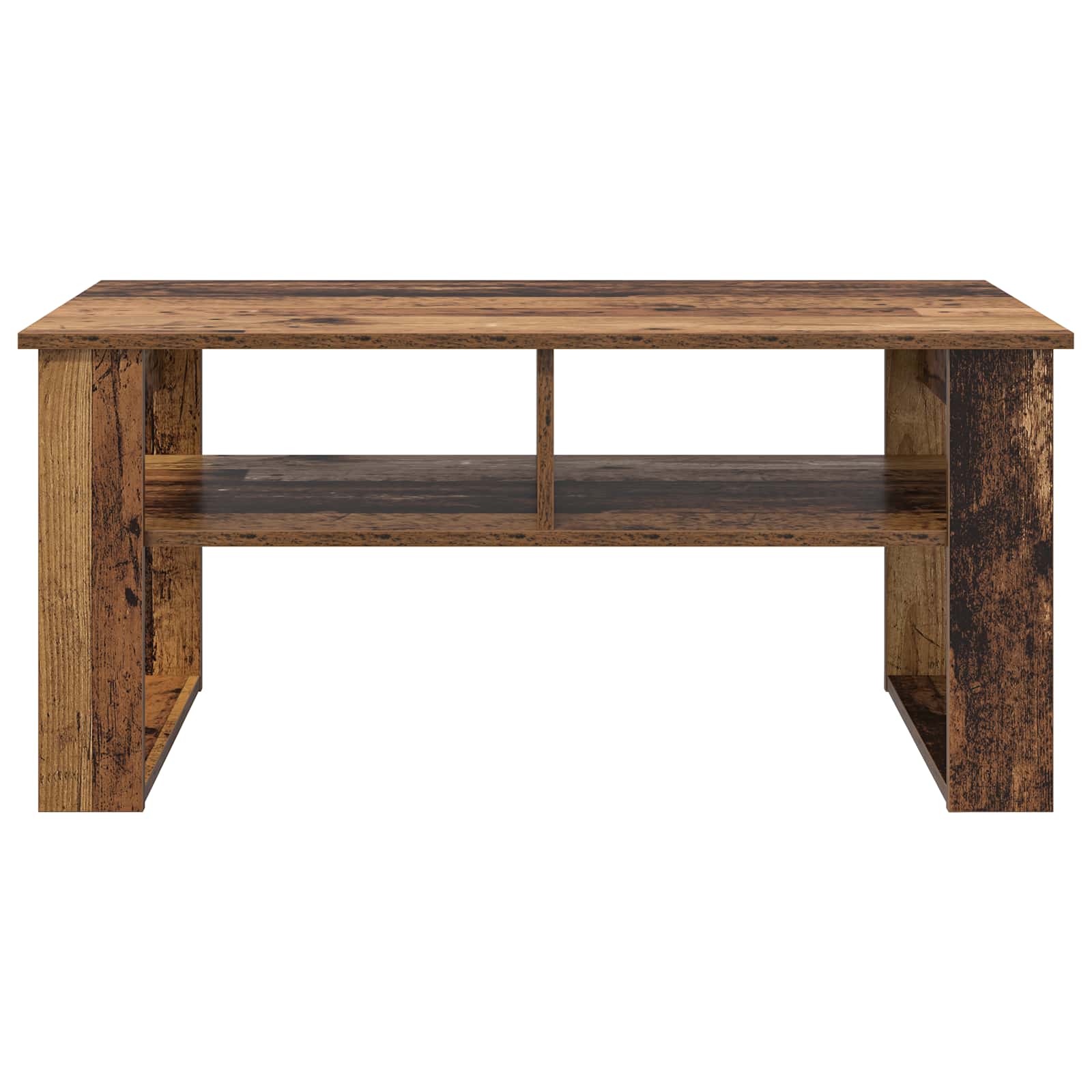 vidaXL Stolik kawowy z przechowywaniem Stare drewno 96 x 54 x 44 cm