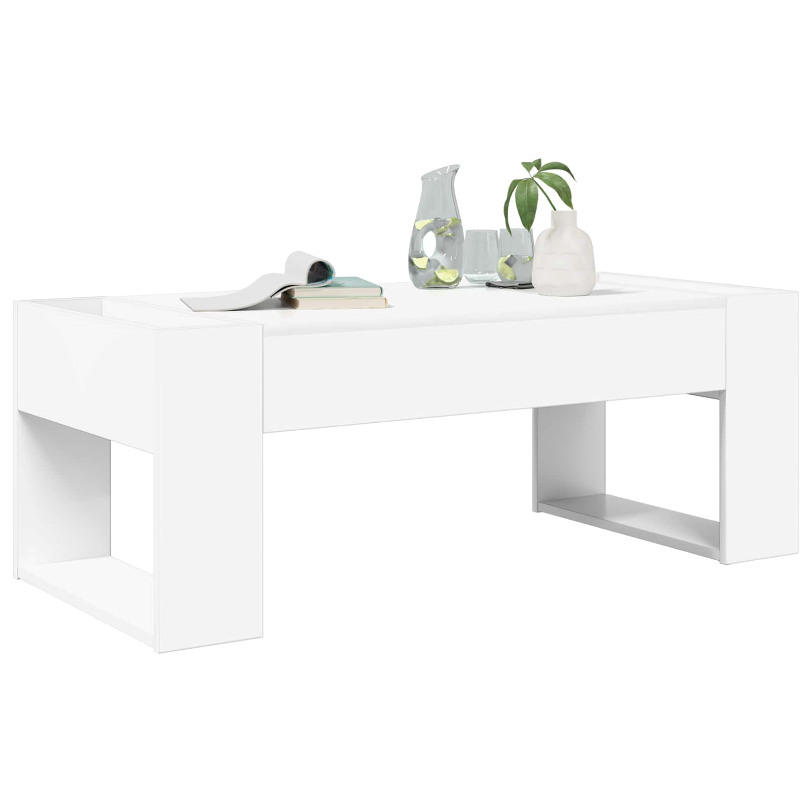 vidaXL Stolik kawowy Biały 110 x 50 x 41 cm Materiał drewnopochodny