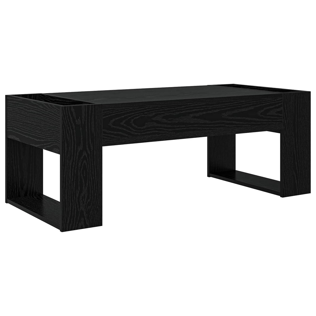 vidaXL Stolik kawowy Czarny Dąb 110 x 50 x 41 cm