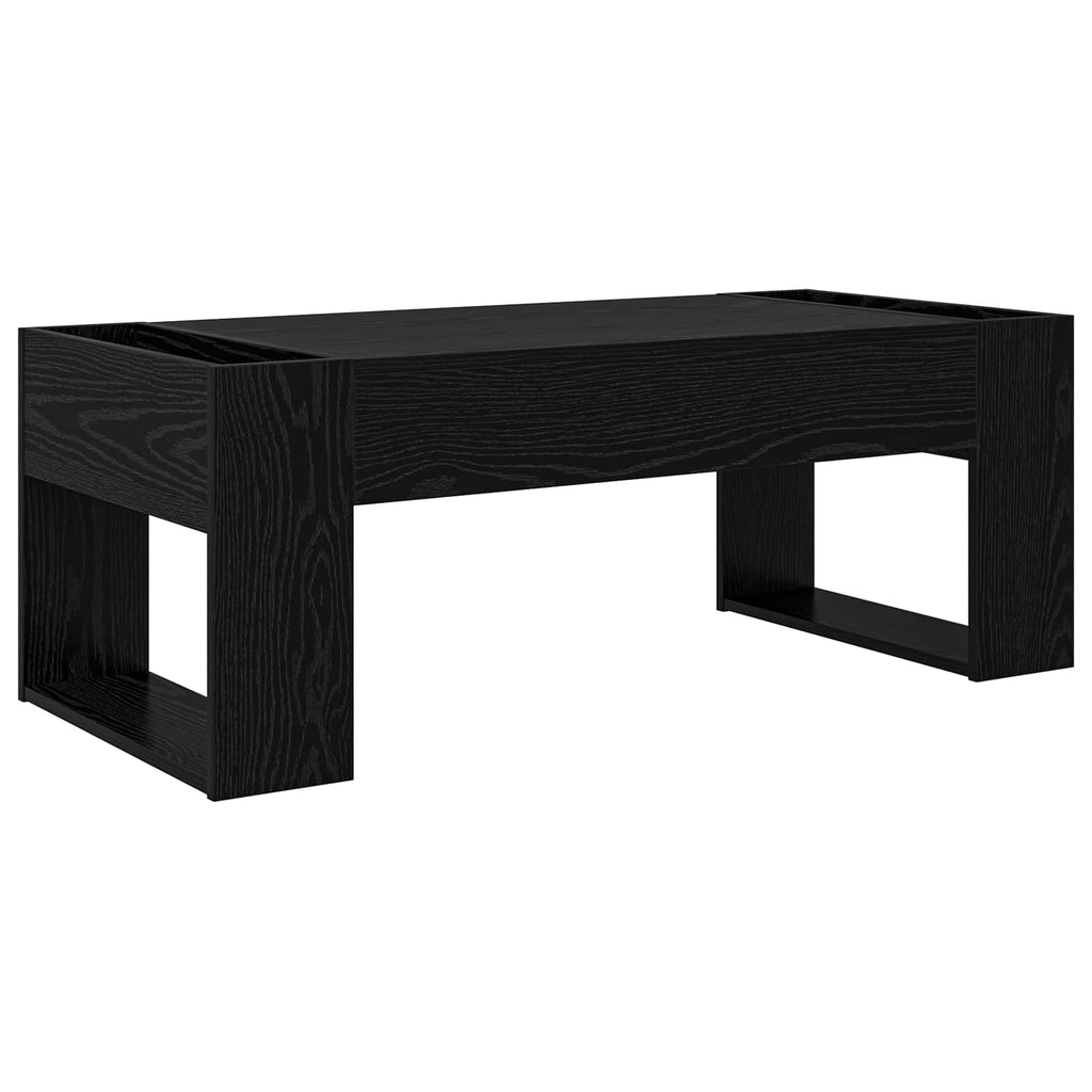 vidaXL Stolik kawowy Czarny Dąb 110 x 50 x 41 cm