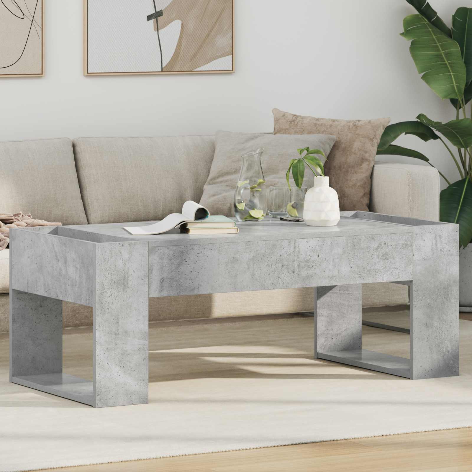 vidaXL Stolik kawowy Betonowy szary 110 x 50 x 41 cm