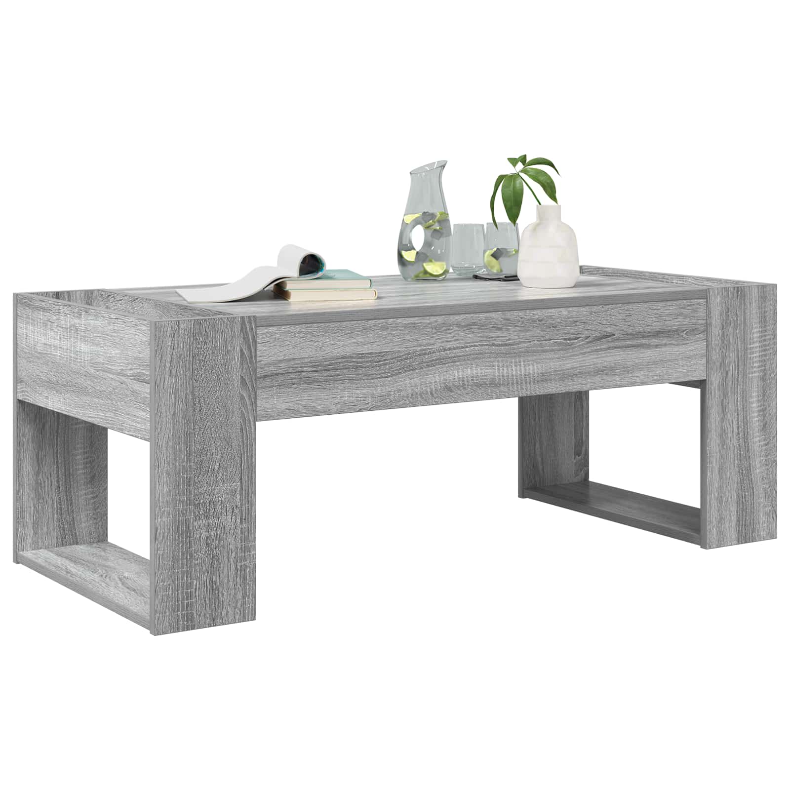 vidaXL Stolik kawowy Szary Sonoma 110 x 50 x 41 cm