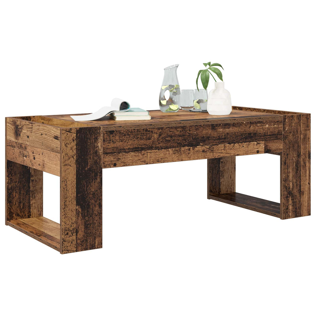 vidaXL Stolik kawowy Stare drewno 110 x 50 x 41 cm