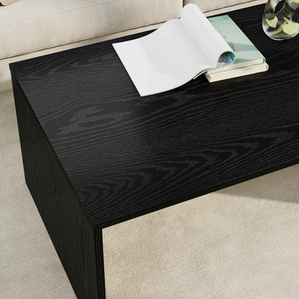 vidaXL Stolik kawowy Czarny Dąb 95 x 50 x 34 cm
