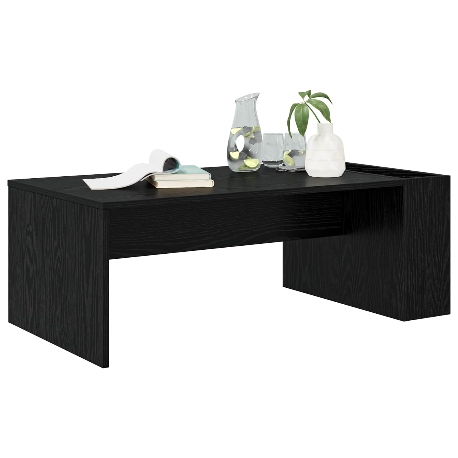 vidaXL Stolik kawowy Czarny Dąb 95 x 50 x 34 cm