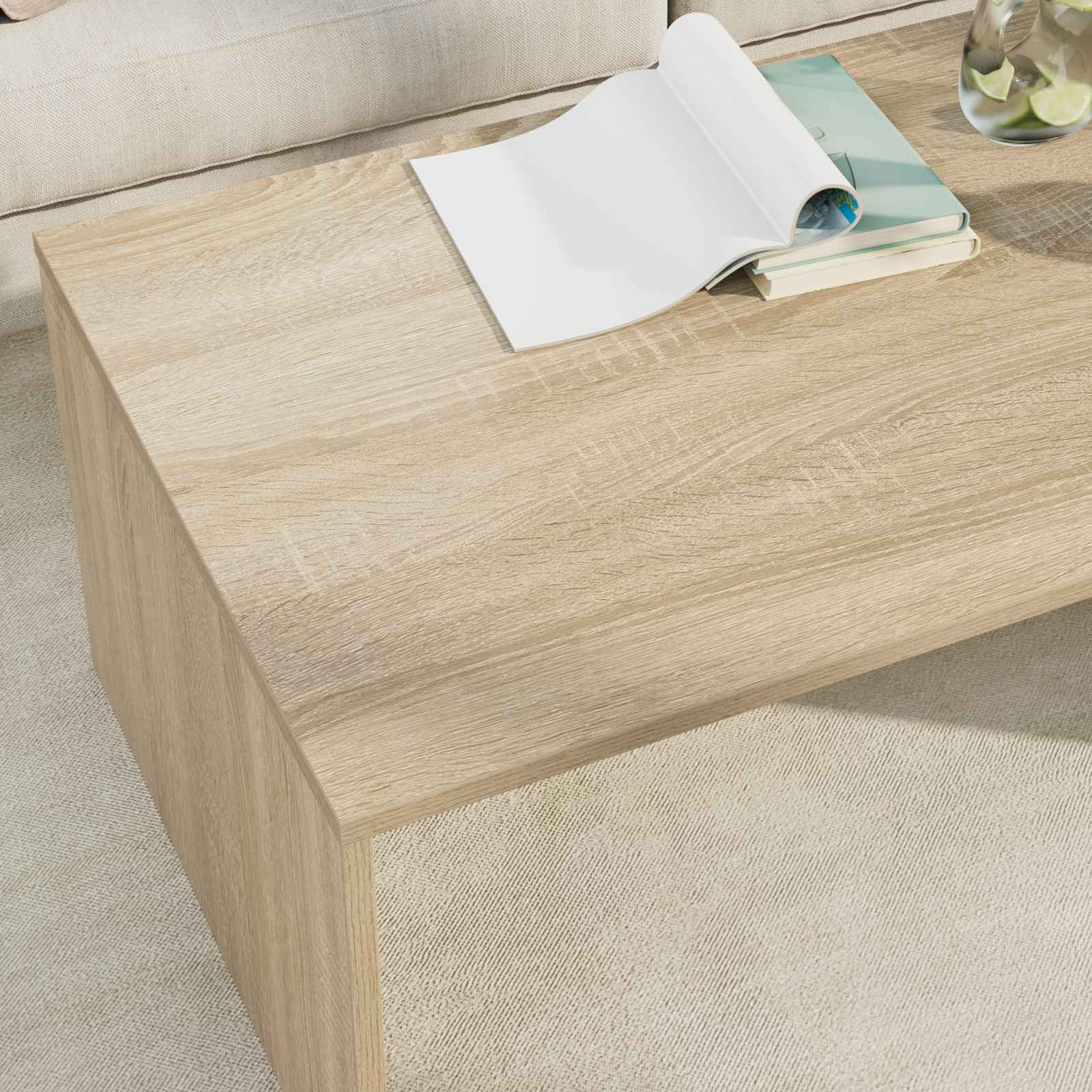 vidaXL Stolik kawowy Dąb Sonoma 95 x 50 x 34 cm