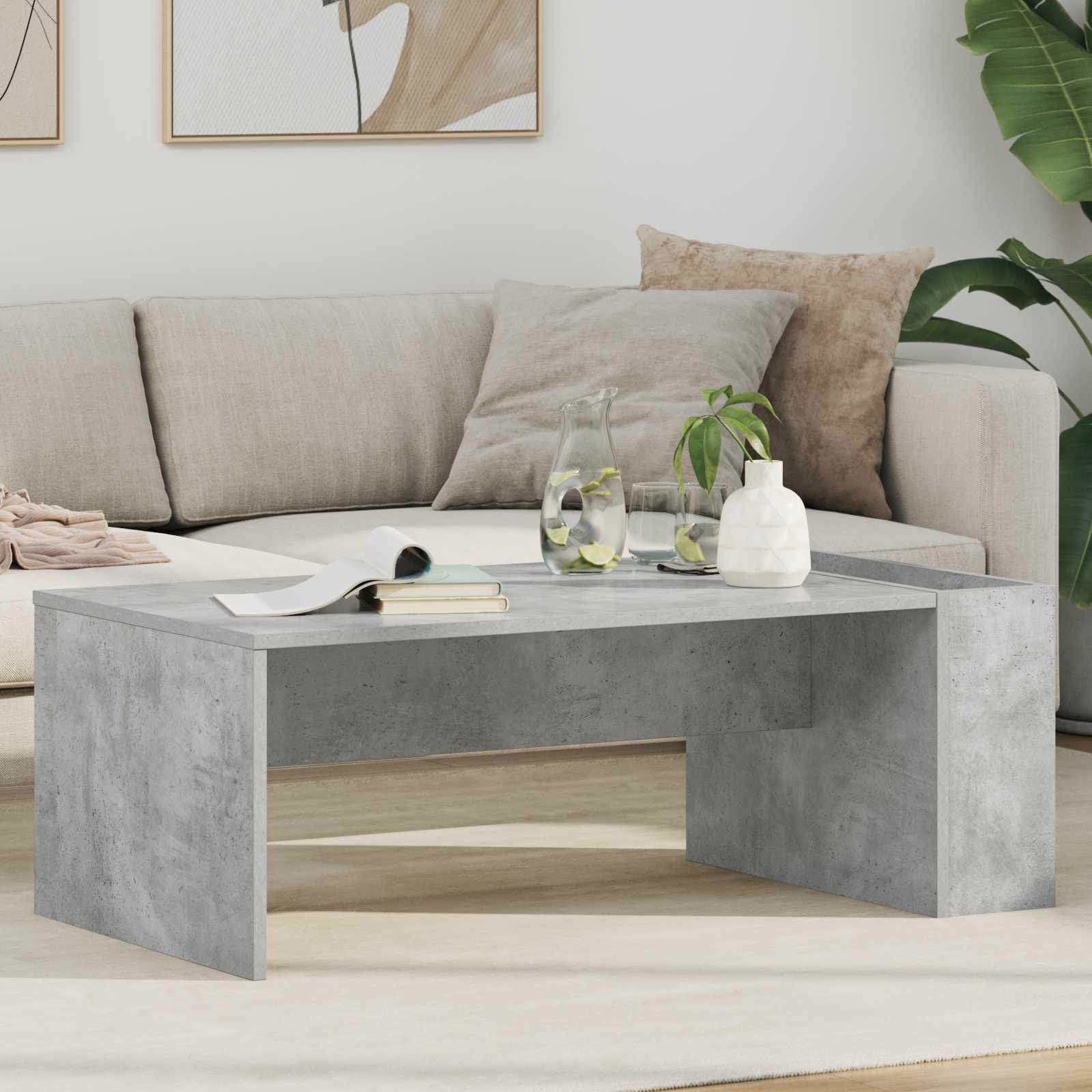 vidaXL Stolik kawowy Betonowy szary 95 x 50 x 34 cm