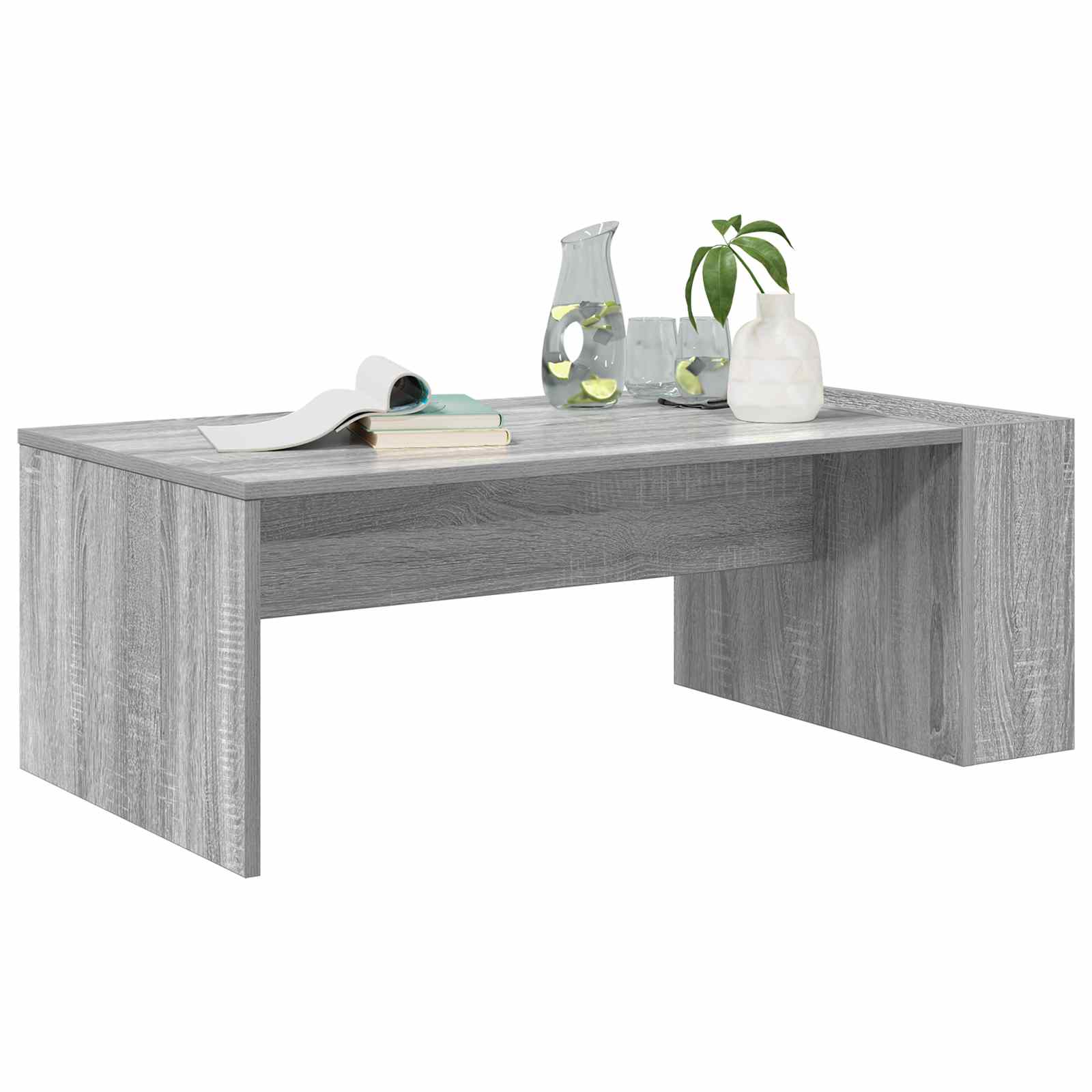 vidaXL Stolik kawowy Szary Sonoma 95 x 50 x 34 cm