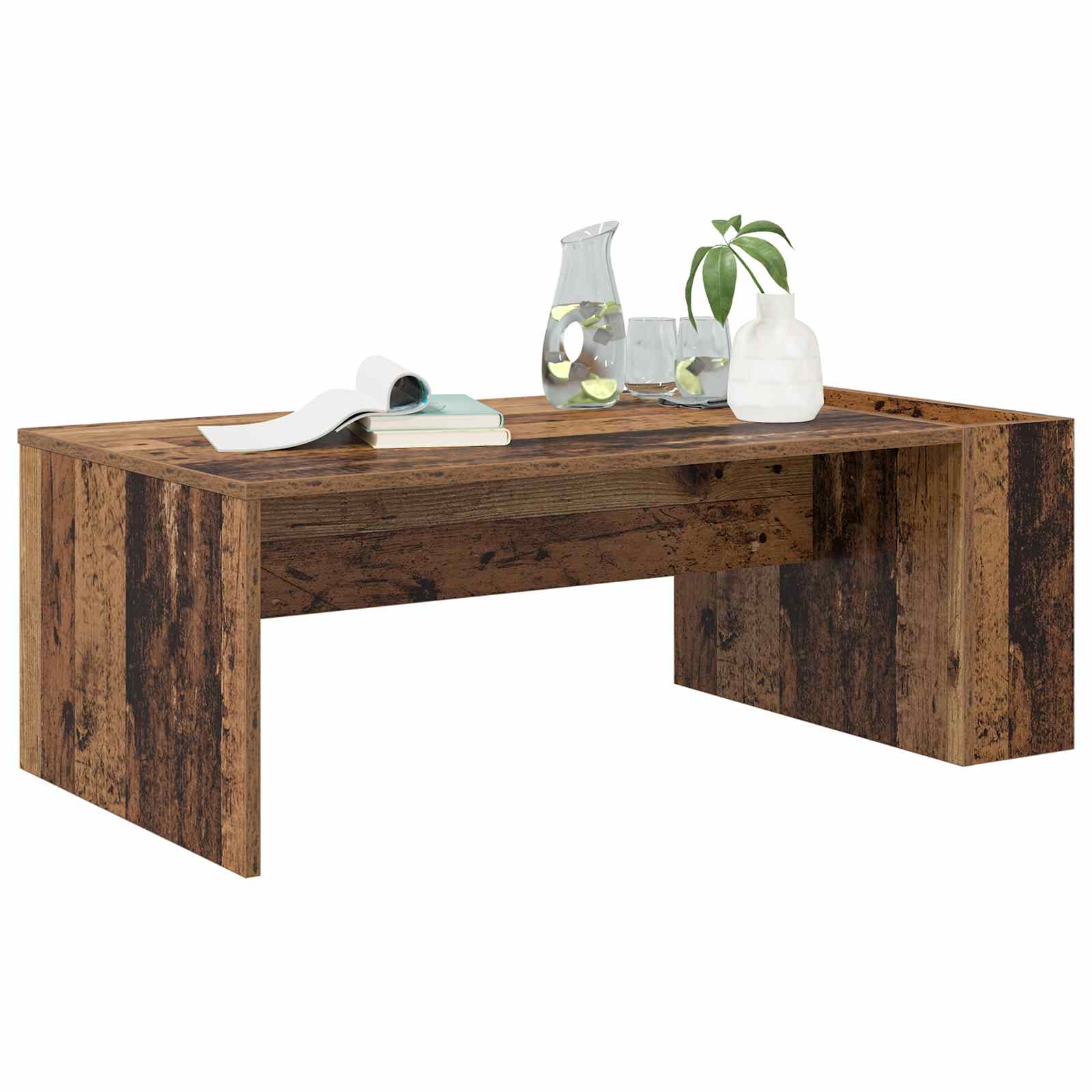 vidaXL Stolik kawowy Stare drewno 95 x 50 x 34 cm