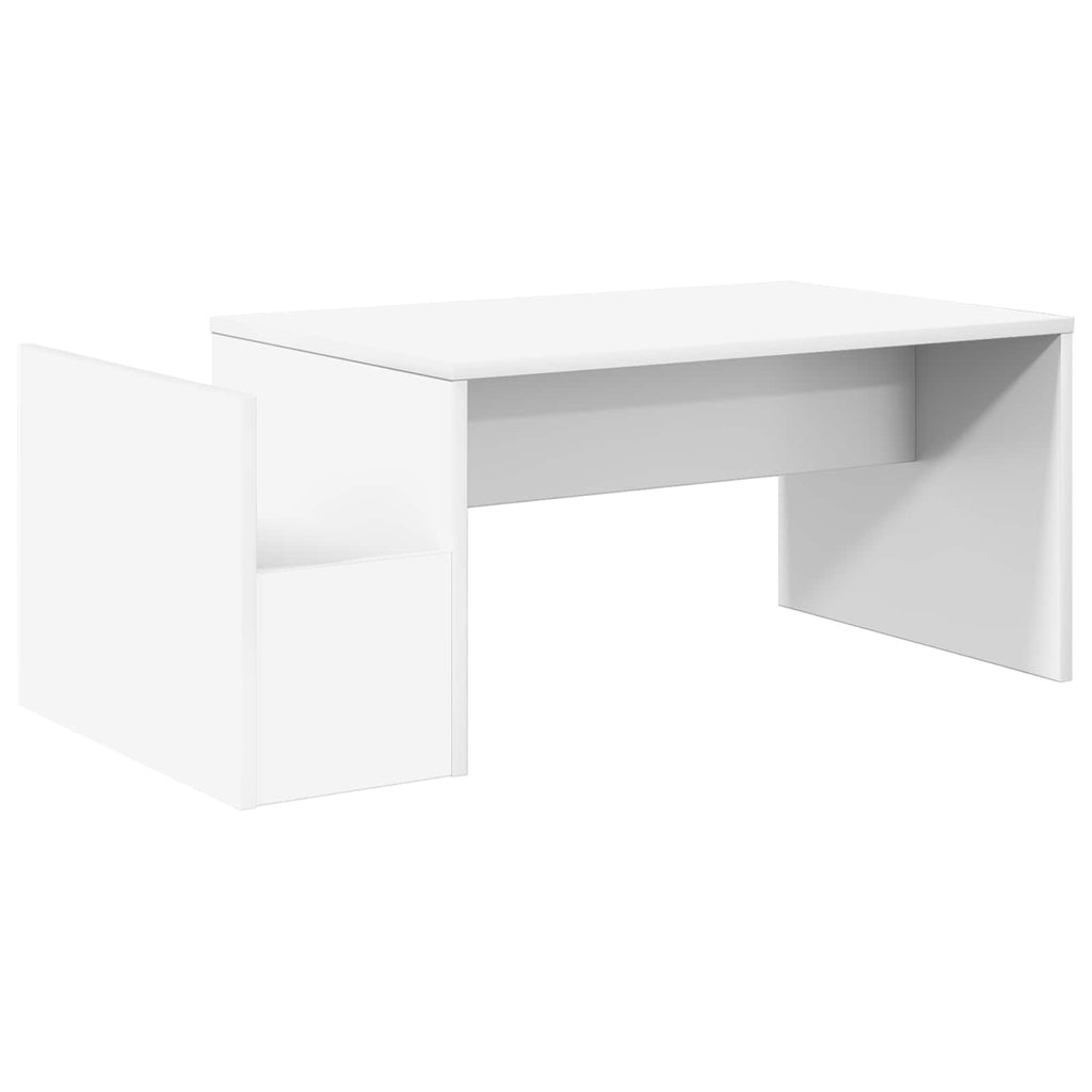vidaXL Stolik kawowy Biały 90 x 45 x 35 cm Materiał drewnopochodny