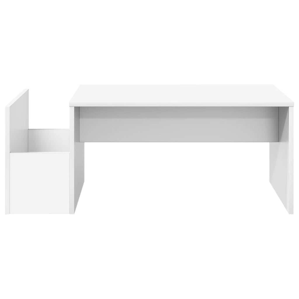 vidaXL Stolik kawowy Biały 90 x 45 x 35 cm Materiał drewnopochodny