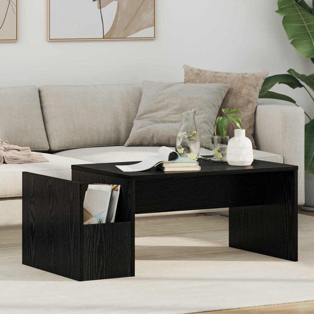 vidaXL Stolik kawowy Czarny Dąb 90 x 45 x 35 cm