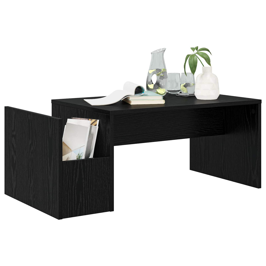 vidaXL Stolik kawowy Czarny Dąb 90 x 45 x 35 cm