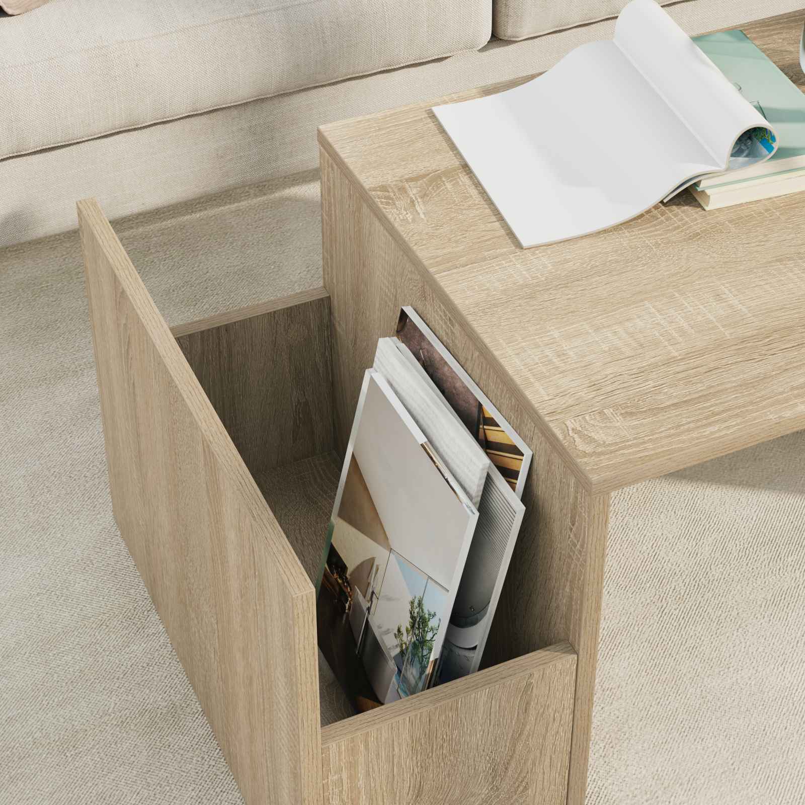 vidaXL Stolik kawowy Dąb Sonoma 90 x 45 x 35 cm