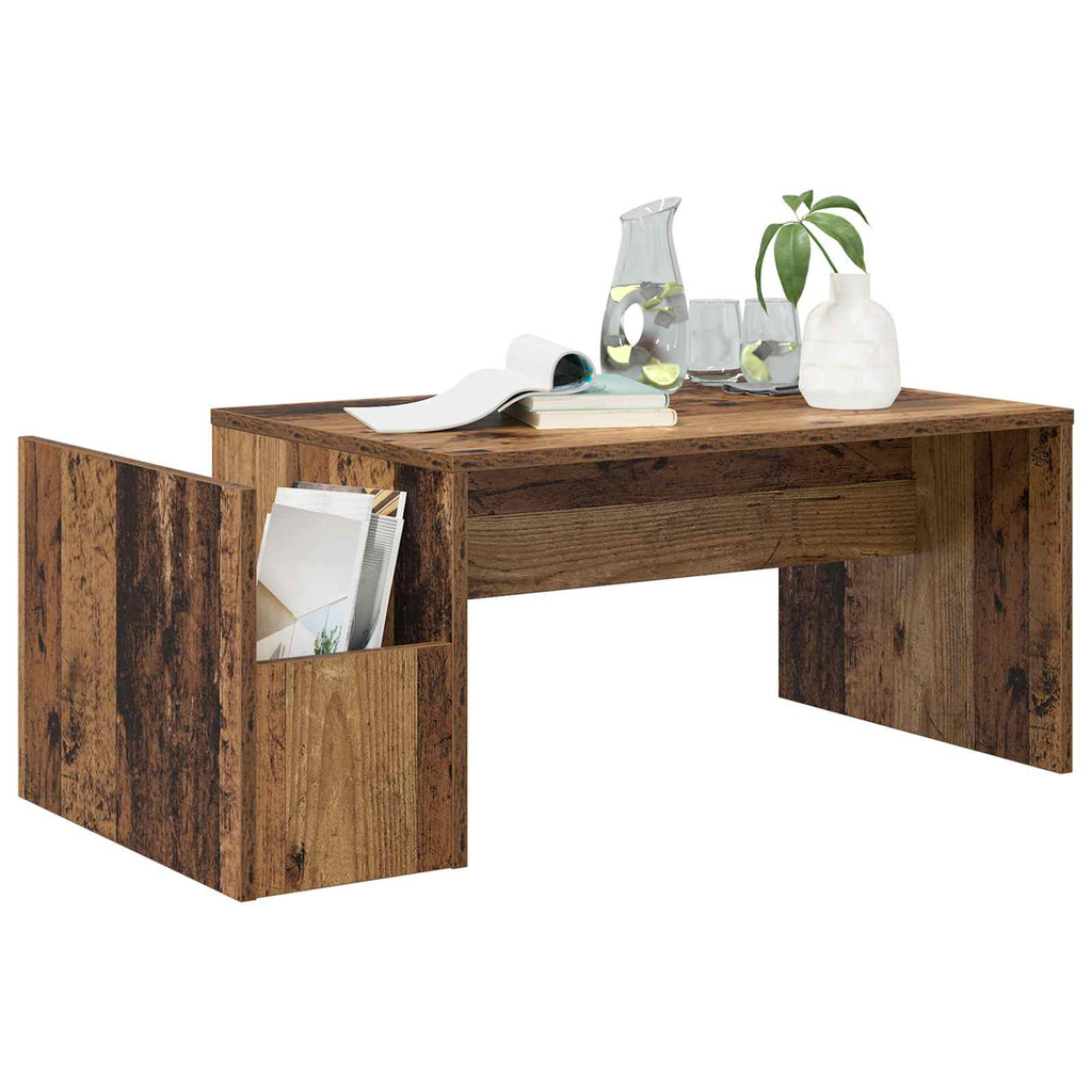vidaXL Stolik kawowy Stare drewno 90 x 45 x 35 cm