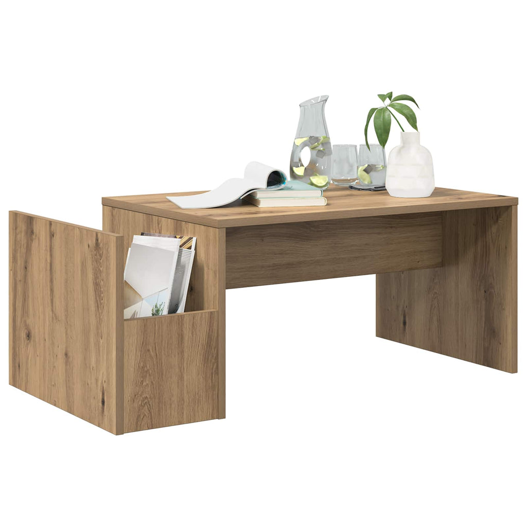 vidaXL Stolik kawowy Dąb rzemieślniczy 90 x 45 x 35 cm