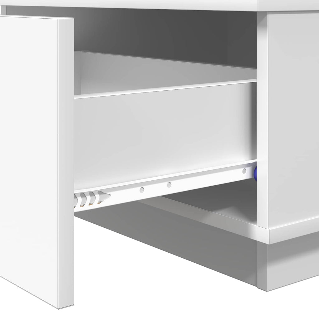 vidaXL Stolik kawowy Biały 95 x 55 x 31 cm Materiał drewnopochodny