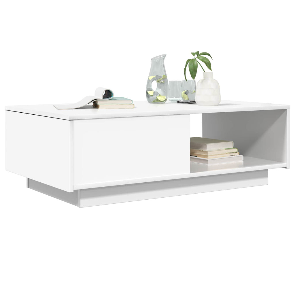 vidaXL Stolik kawowy Biały 95 x 55 x 31 cm Materiał drewnopochodny