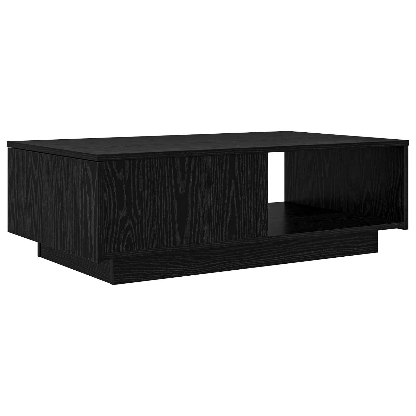 vidaXL Stolik kawowy z szufladą Czarny Dąb 95 x 55 x 31 cm