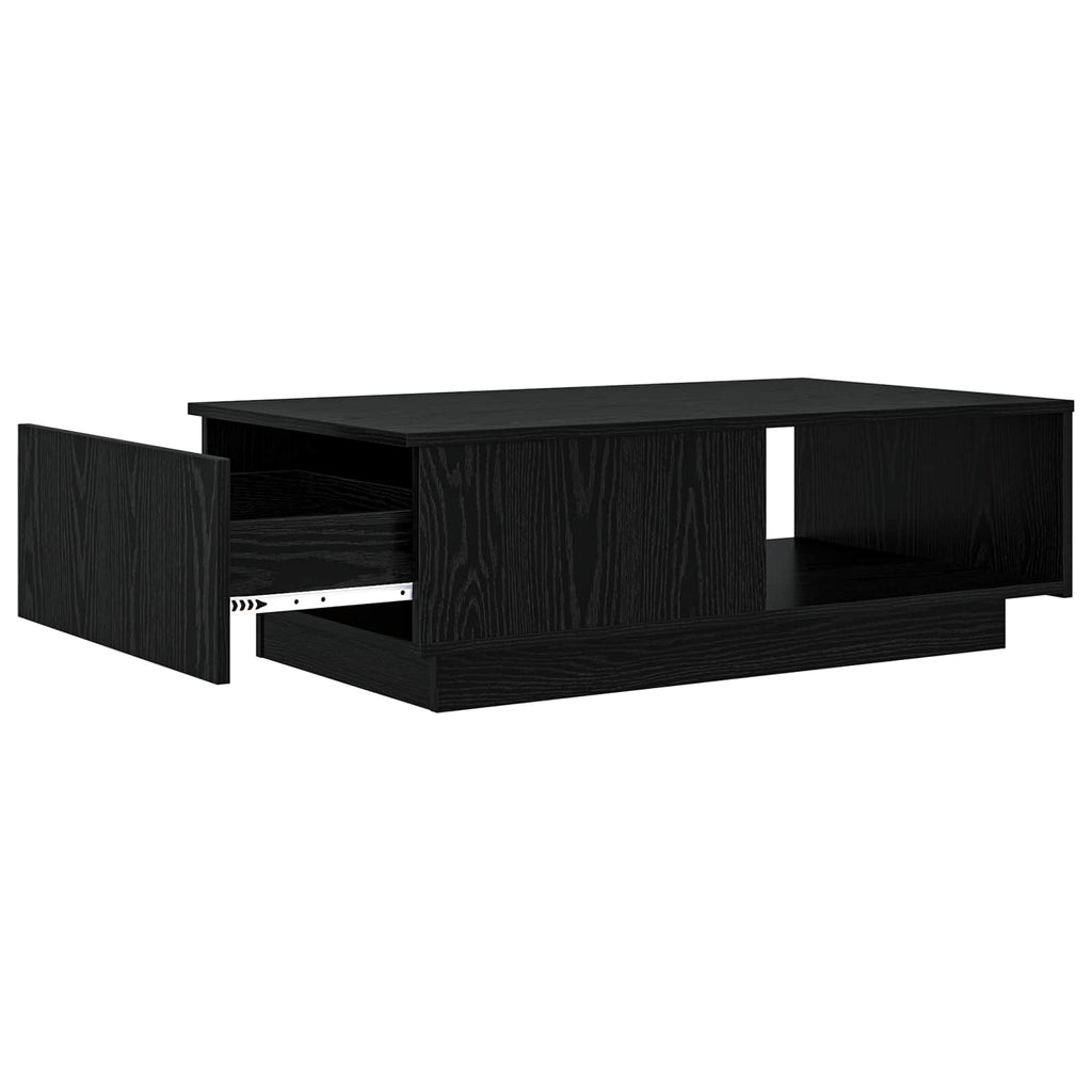 vidaXL Stolik kawowy z szufladą Czarny Dąb 95 x 55 x 31 cm