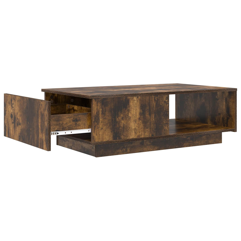 vidaXL Stolik kawowy z szufladą Dąb wędzony 95 x 55 x 31 cm