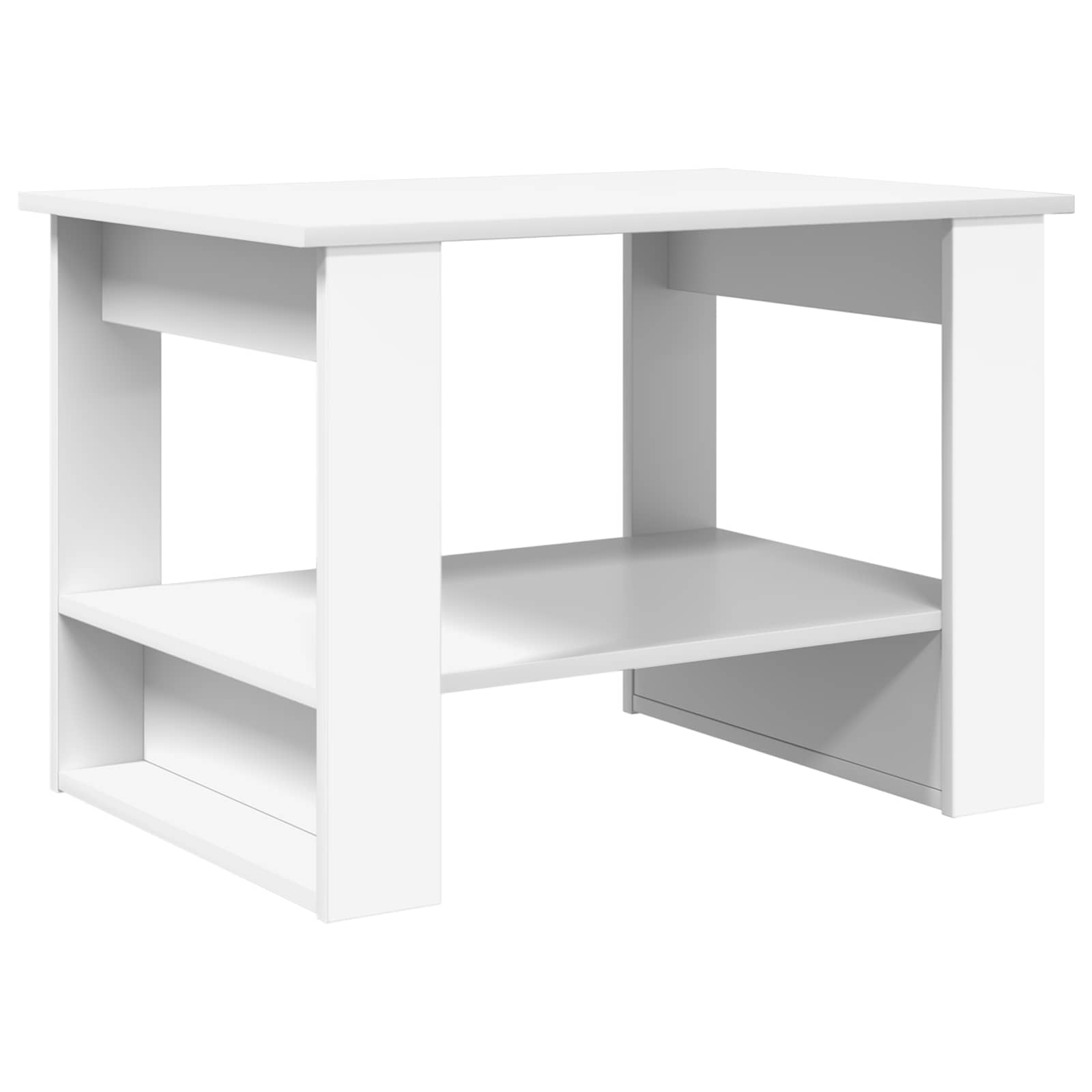 vidaXL Stolik kawowy Biały 72 x 50 x 50 cm Materiał drewnopochodny
