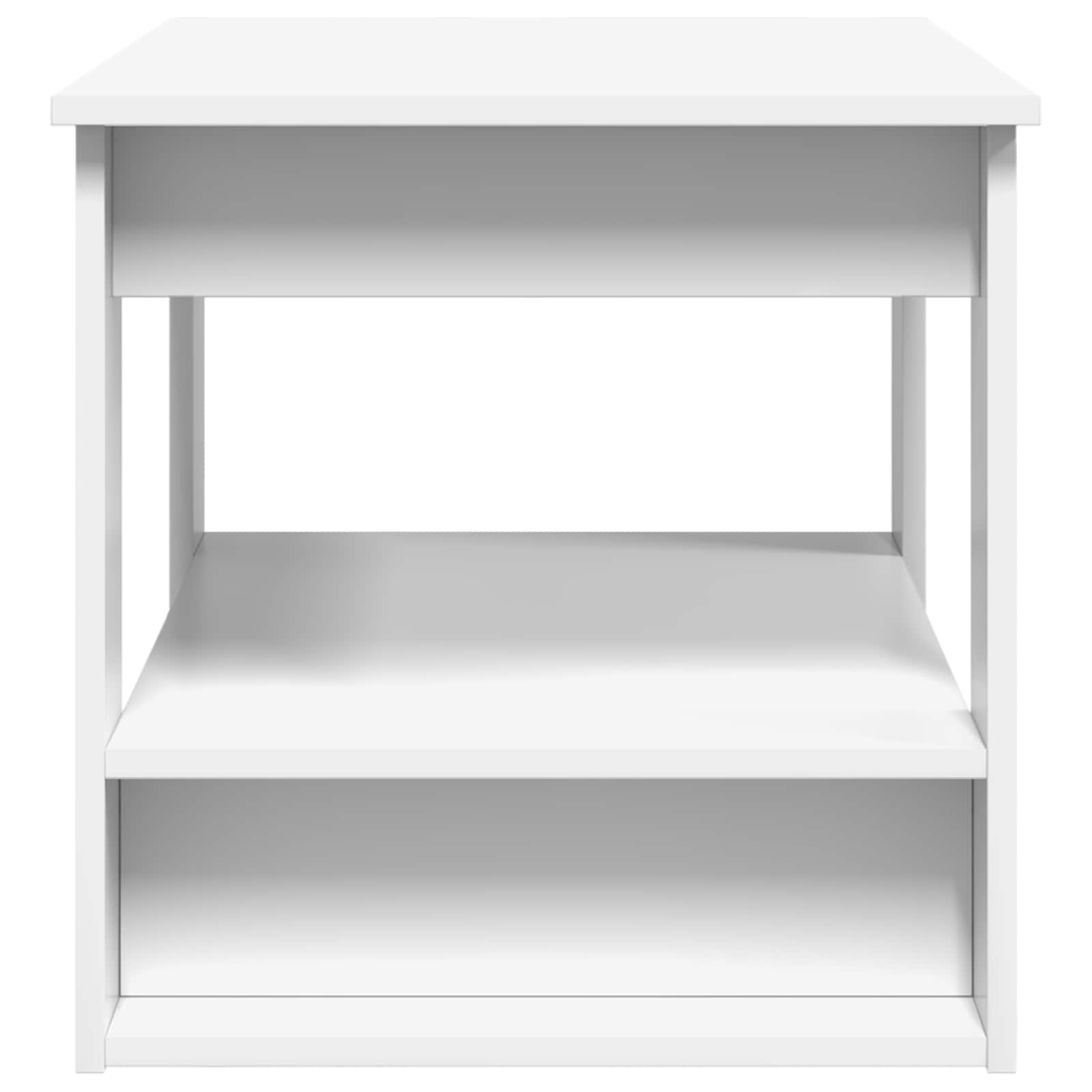 vidaXL Stolik kawowy Biały 72 x 50 x 50 cm Materiał drewnopochodny