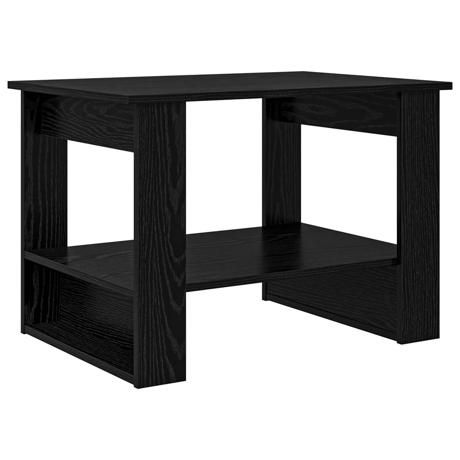 vidaXL Stolik kawowy Czarny Dąb 72 x 50 x 50 cm