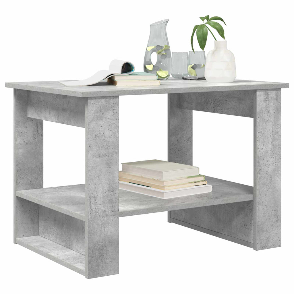 vidaXL Stolik kawowy Betonowy szary 72 x 50 x 50 cm