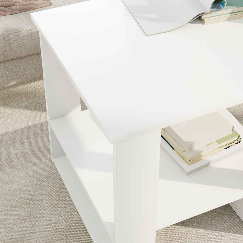 vidaXL Stolik kawowy Biały 51 x 50 x 50 cm Materiał drewnopochodny