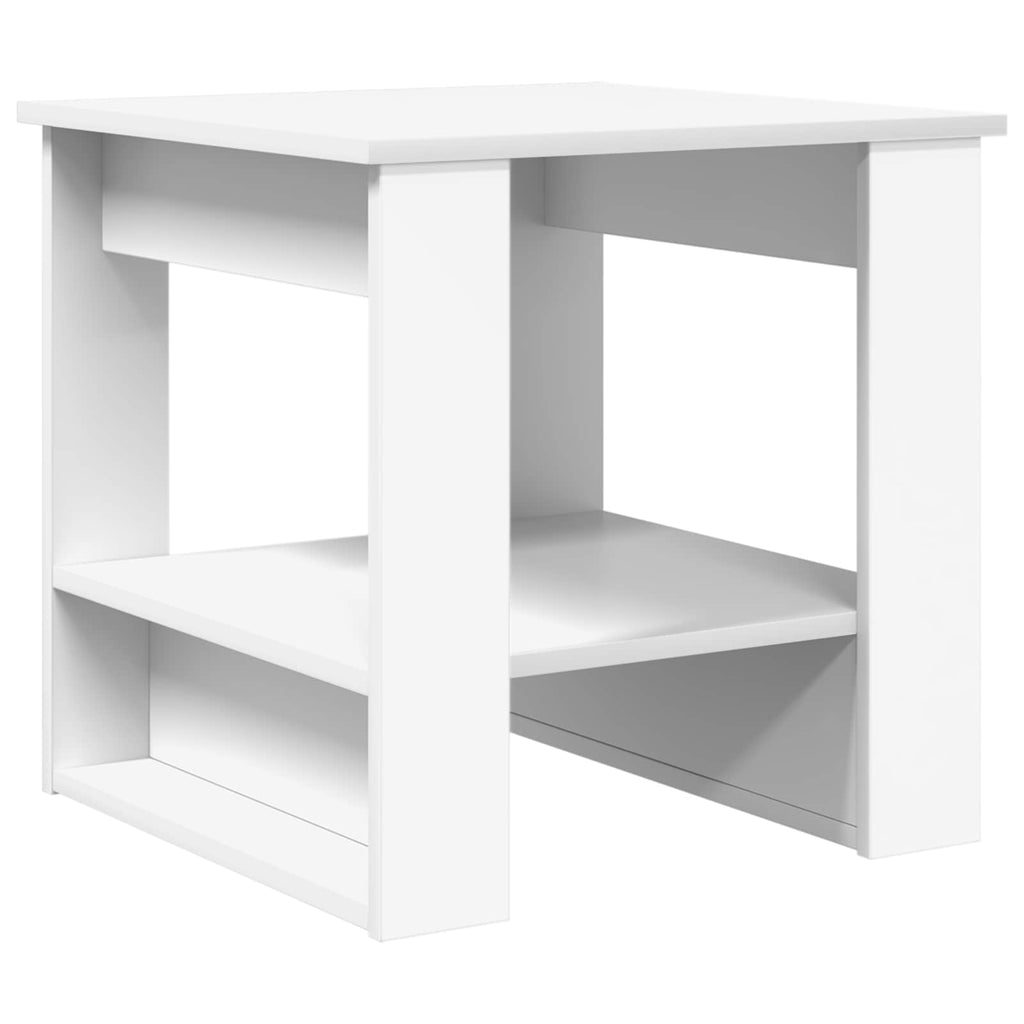 vidaXL Stolik kawowy Biały 51 x 50 x 50 cm Materiał drewnopochodny