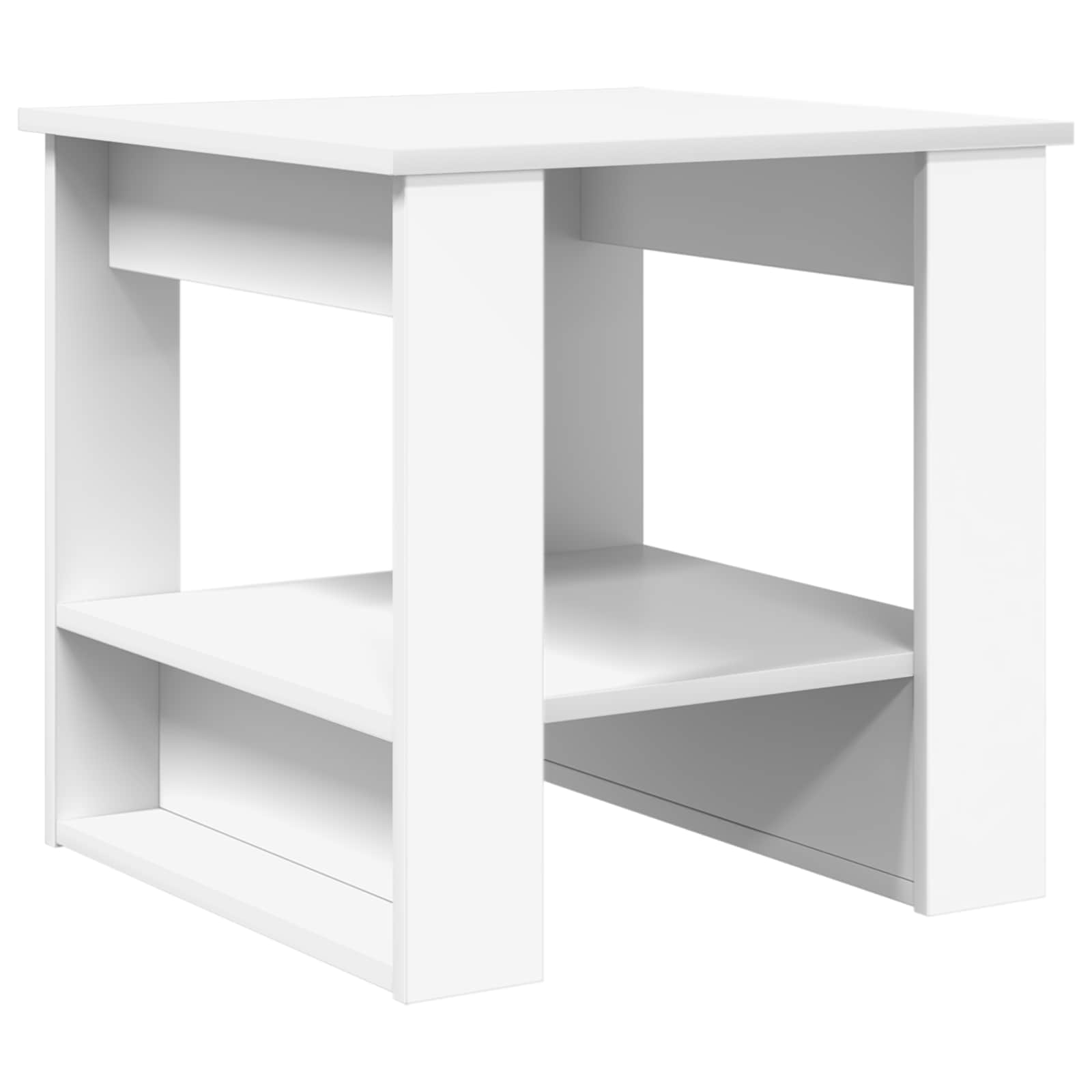 vidaXL Stolik kawowy Biały 51 x 50 x 50 cm Materiał drewnopochodny