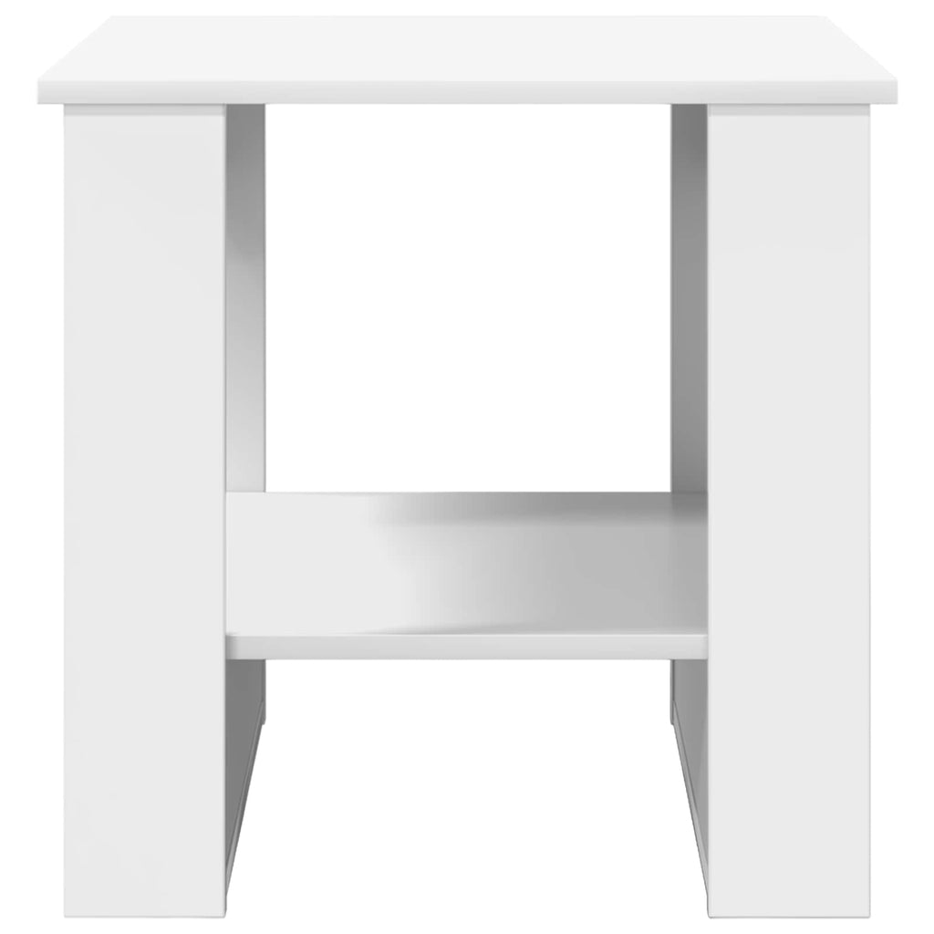 vidaXL Stolik kawowy Biały 51 x 50 x 50 cm Materiał drewnopochodny