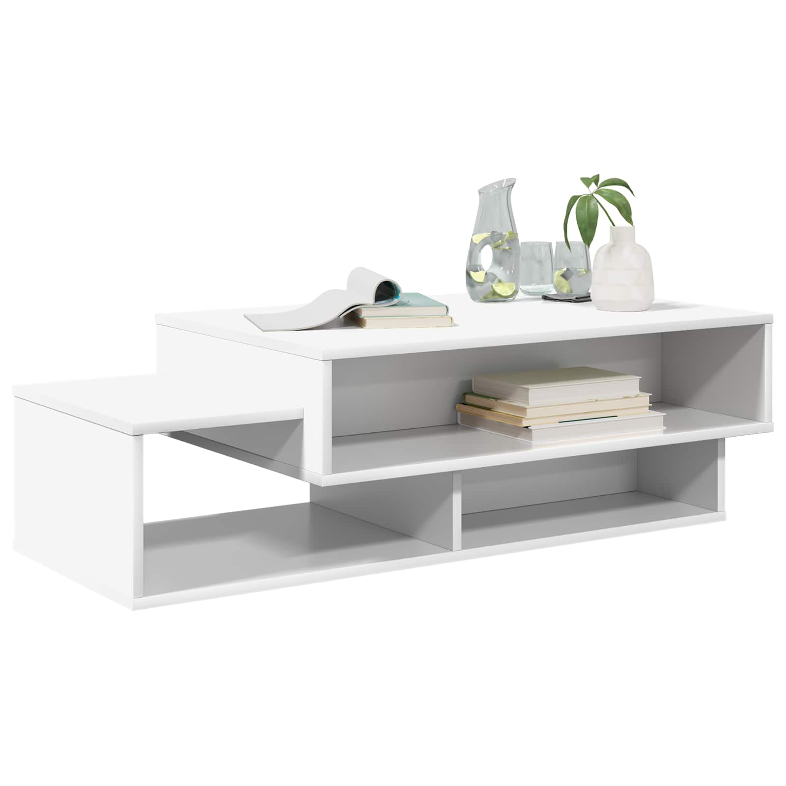 vidaXL Stolik kawowy Biały 105 x 50 x 32,5 cm Materiał drewnopochodny