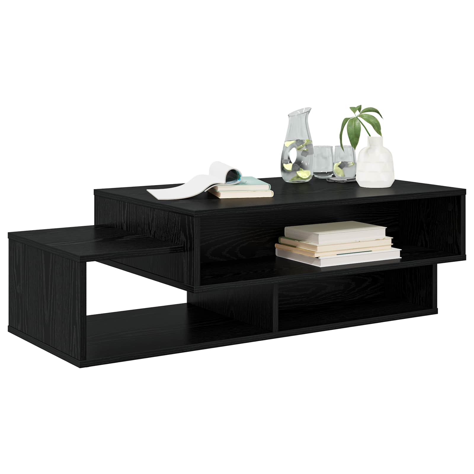 vidaXL Stolik kawowy Czarny Dąb 105 x 50 x 32,5 cm