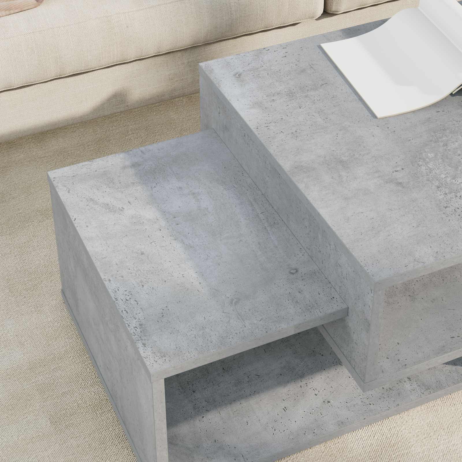 vidaXL Stolik kawowy Betonowy szary 105 x 50 x 32,5 cm