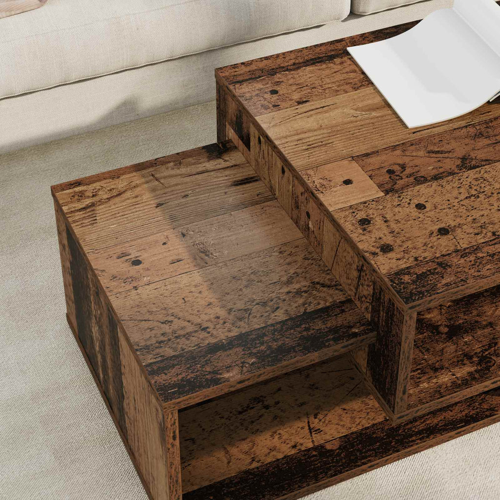 vidaXL Stolik kawowy Stare drewno 105 x 50 x 32,5 cm