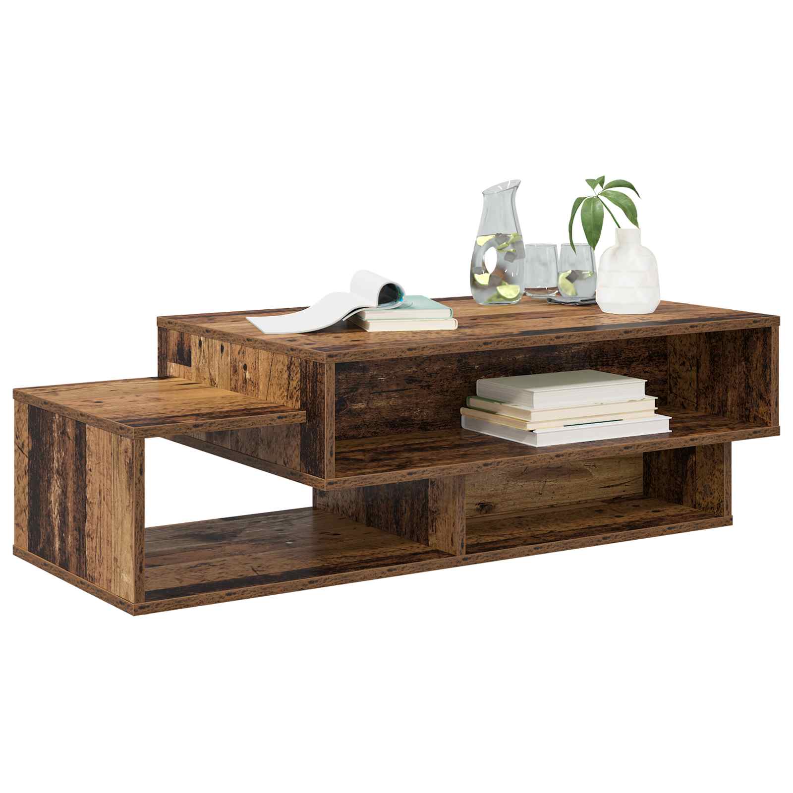 vidaXL Stolik kawowy Stare drewno 105 x 50 x 32,5 cm
