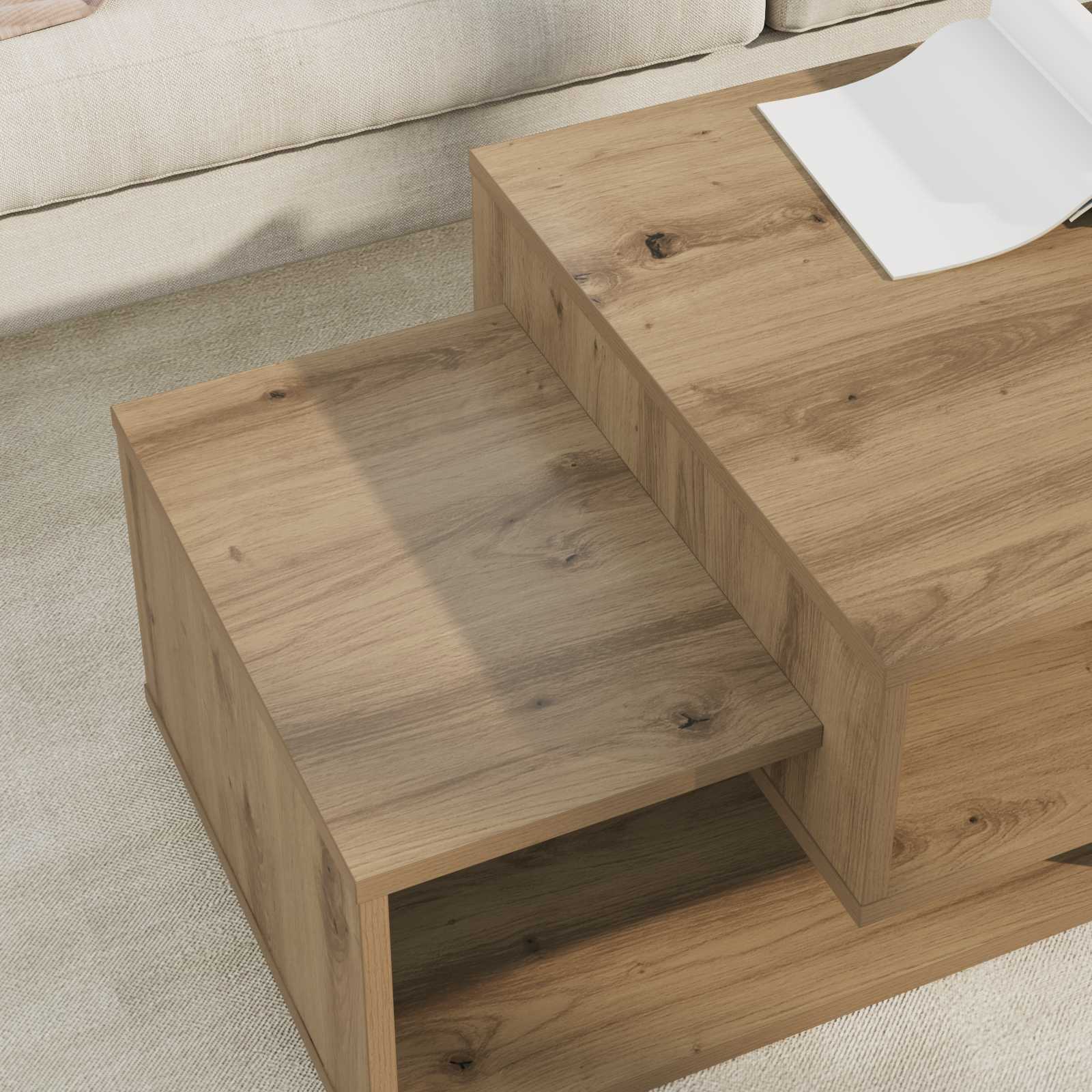 vidaXL Stolik kawowy Dąb rzemieślniczy 105 x 50 x 32,5 cm