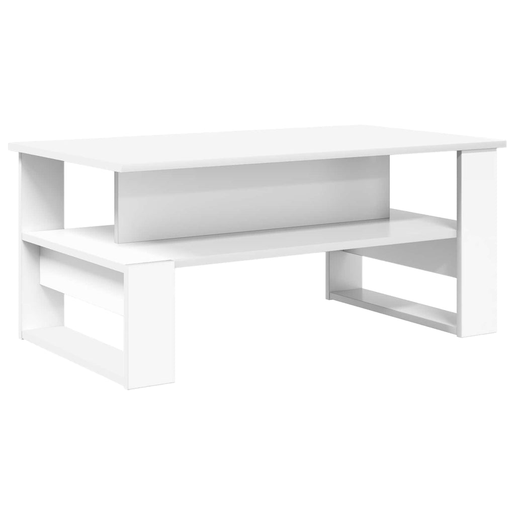 vidaXL Stolik kawowy Biały 90 x 50 x 40 cm Materiał drewnopochodny