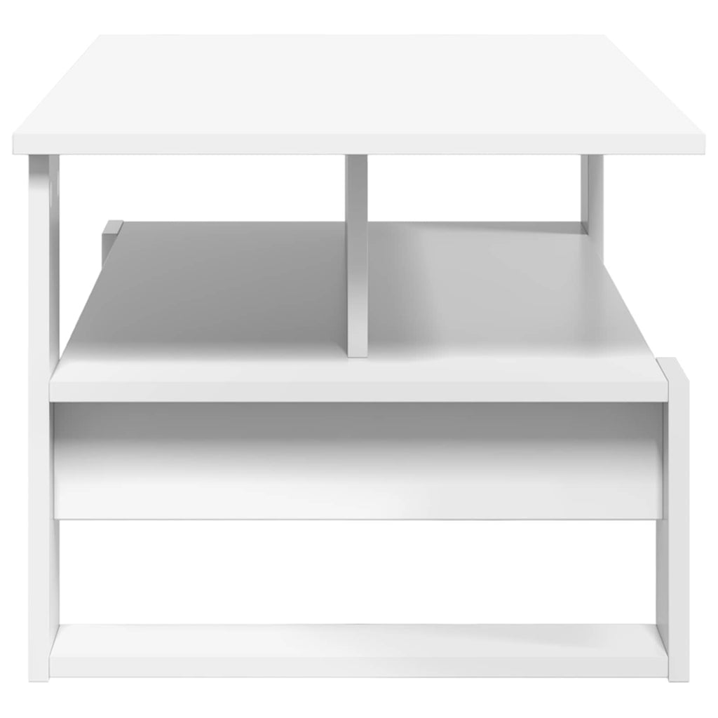 vidaXL Stolik kawowy Biały 90 x 50 x 40 cm Materiał drewnopochodny