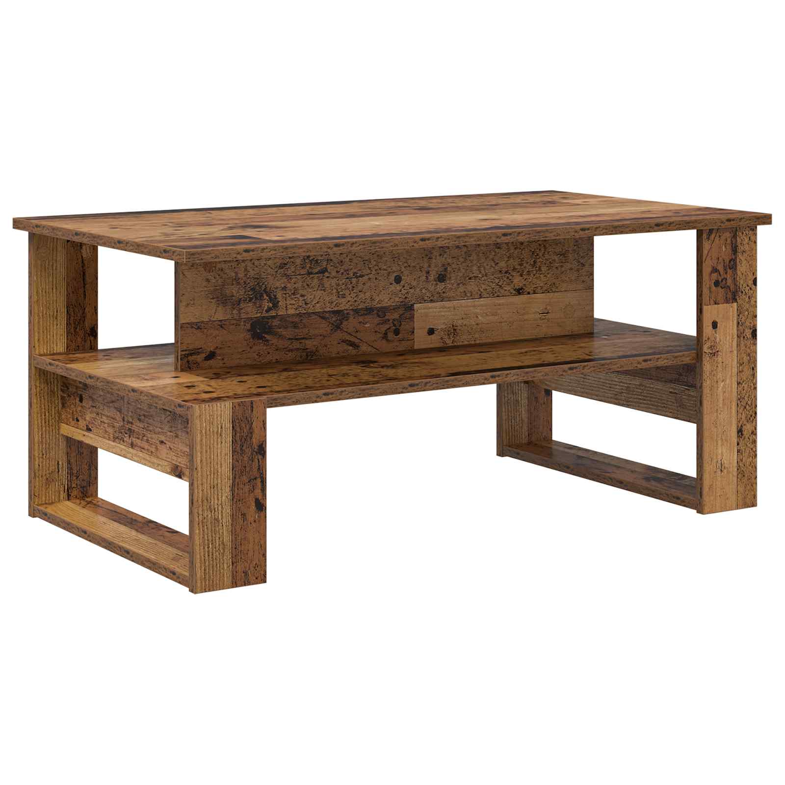 vidaXL Stolik kawowy Stare drewno 90 x 50 x 40 cm