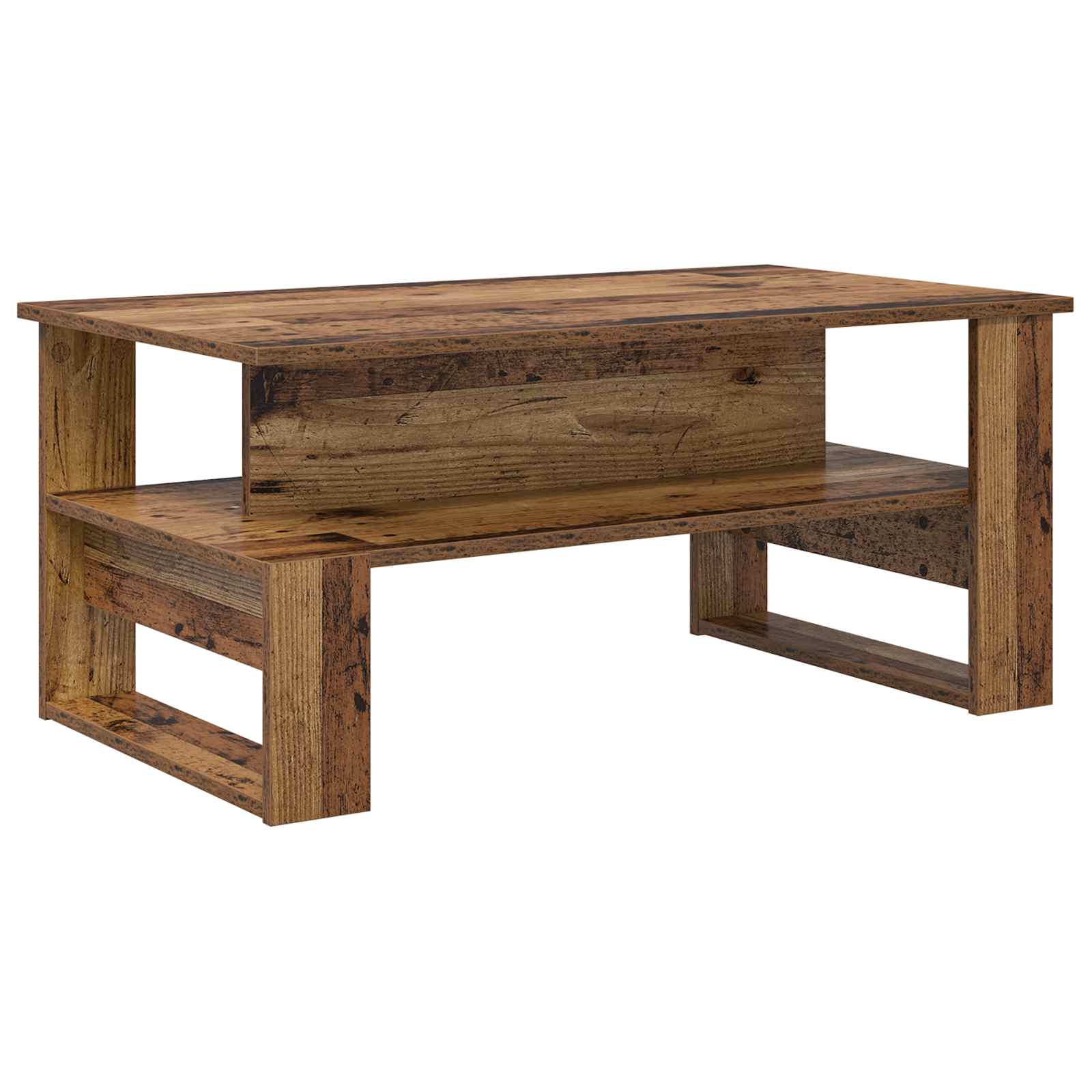 vidaXL Stolik kawowy Stare drewno 90 x 50 x 40 cm