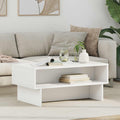 vidaXL Stolik kawowy Biały 80 x 46 x 35 cm Materiał drewnopochodny