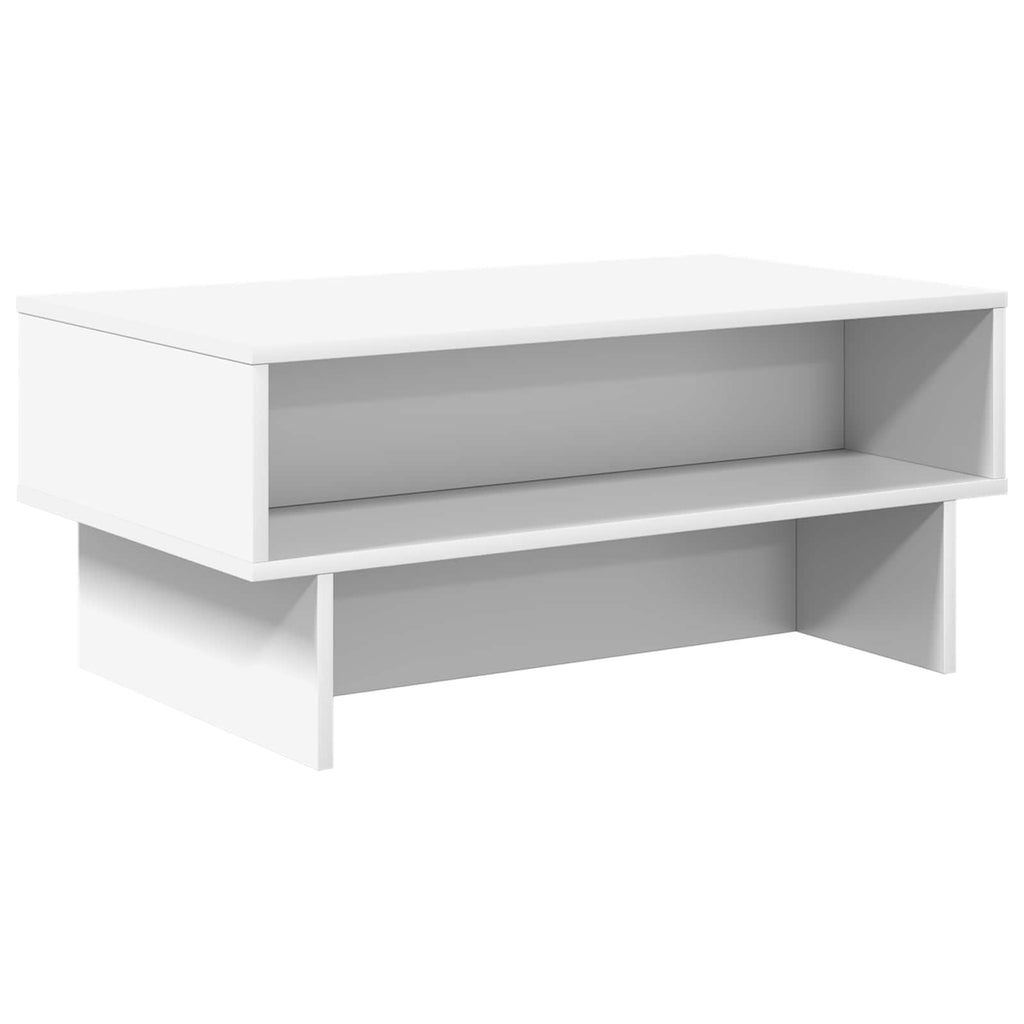 vidaXL Stolik kawowy Biały 80 x 46 x 35 cm Materiał drewnopochodny