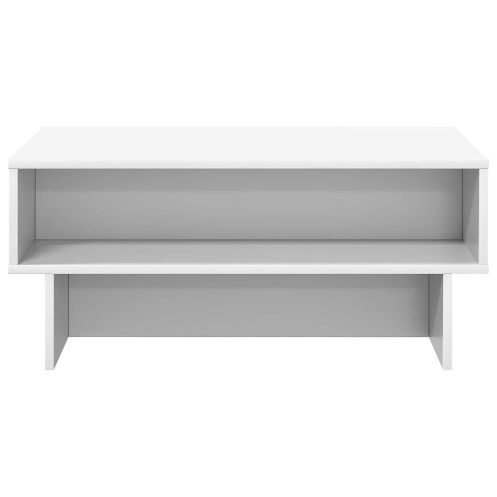 vidaXL Stolik kawowy Biały 80 x 46 x 35 cm Materiał drewnopochodny