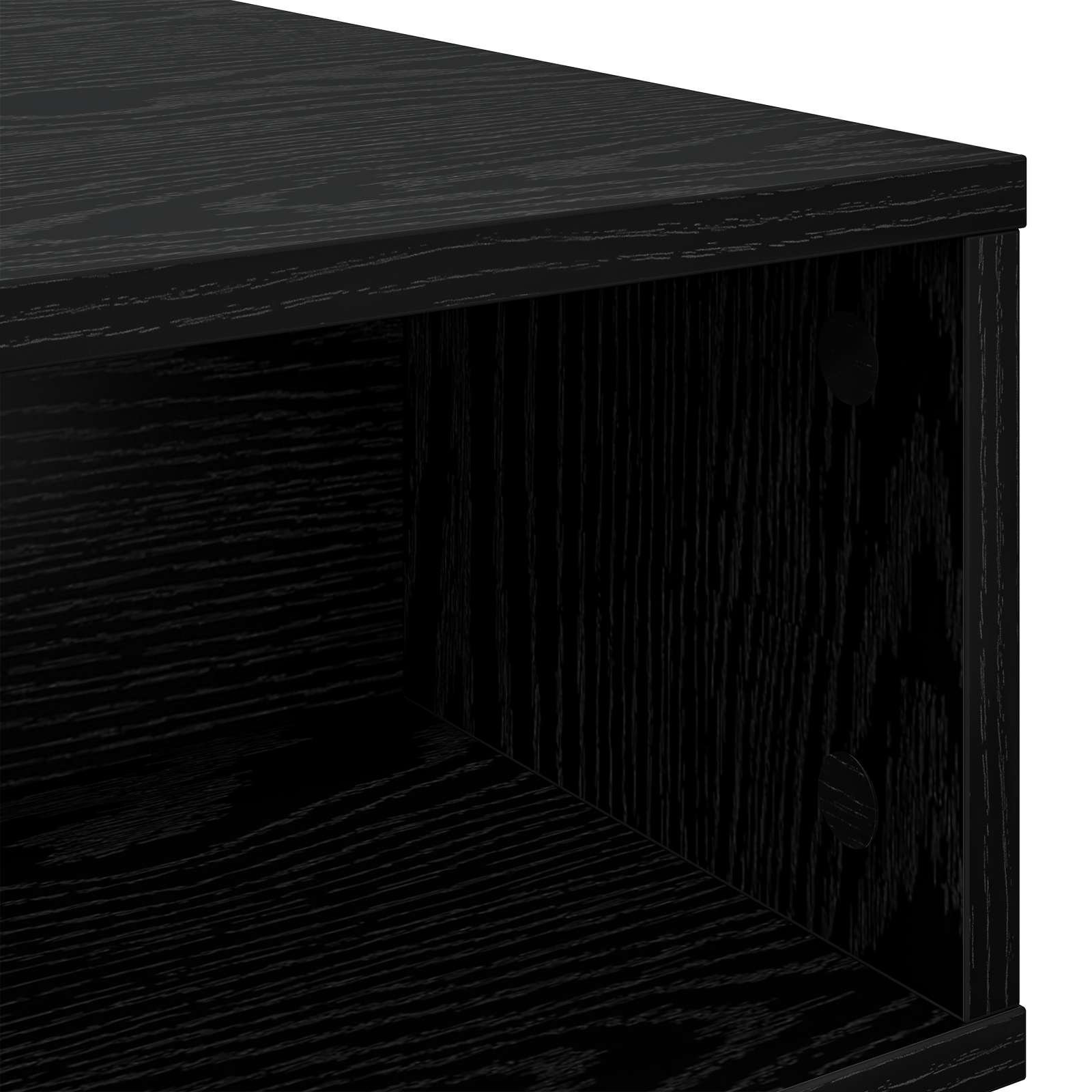 vidaXL Stolik kawowy Czarny Dąb 80 x 46 x 35 cm