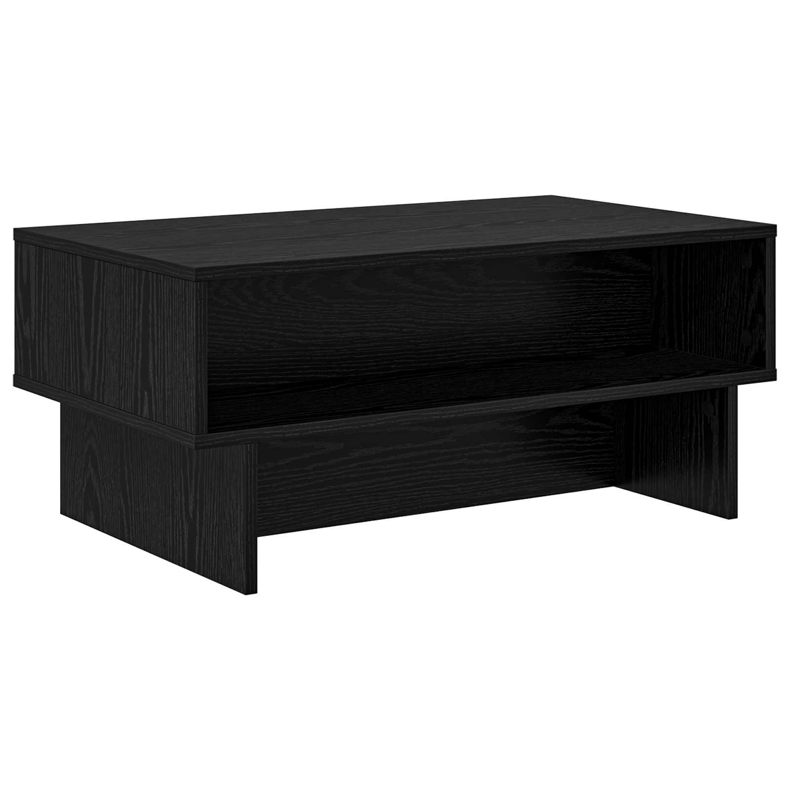 vidaXL Stolik kawowy Czarny Dąb 80 x 46 x 35 cm
